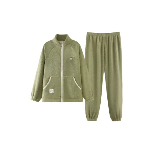 Qin Jing Пижамный комплект женский зеленый