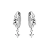 Маленькие серьги-кольца в форме звезды [1 пара]