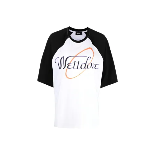 WE11DONE Реглан рукав T-рубашка Женская Белая