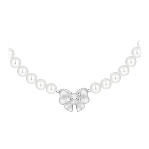 HIGHLIGHT MOMENT Искусственная жемчужина Шелковая цепочка для шеи Женская