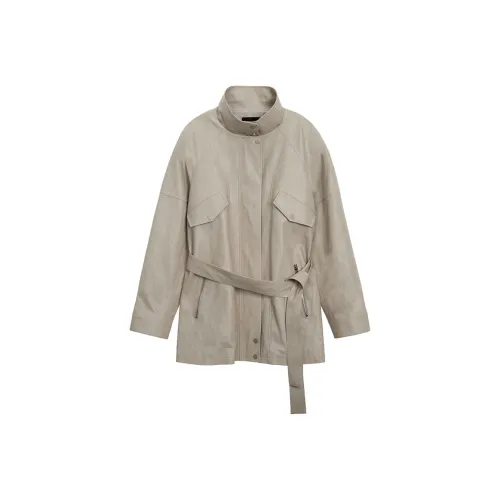 TREEMINGBIRD Потертый кожаный комплект Вверх JUMPER Куртка Женская