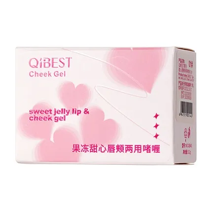 QIBEST Желе Sweetheart DUAL PURPOSE Гель Dewy LIP и Бальзам для щек с эффектом румяницы легкий для смешивания