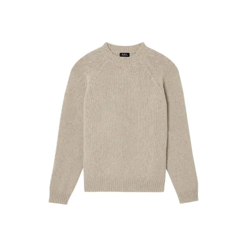 A.P.C Бежевые Мужские Свитера