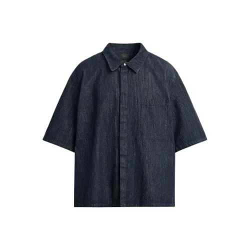 ZARA Индиго Мужские Рубашки