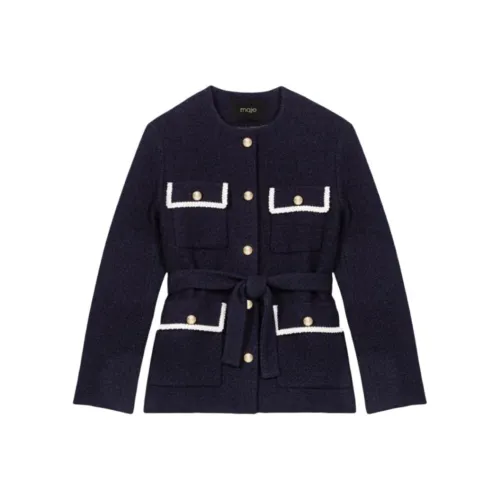 Maje Темно-синий женский пальто