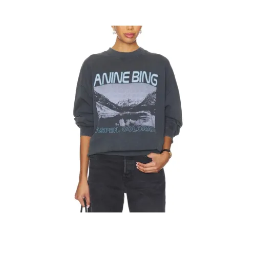 Anine Bing Мытый Серый Женский Свитшот