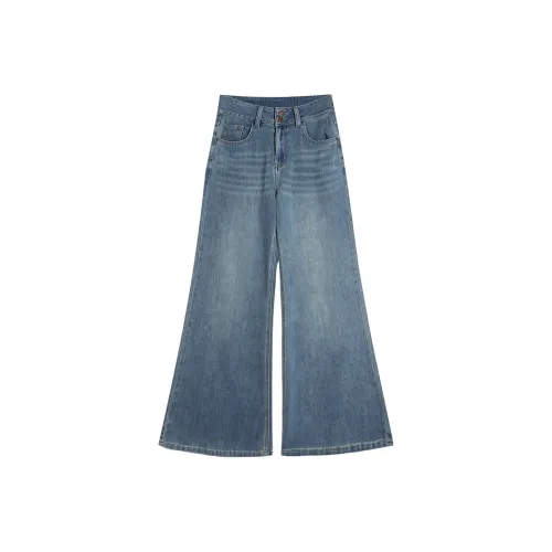 CENGXIAOXIAN Темно-синий синий брюки женские джинсы