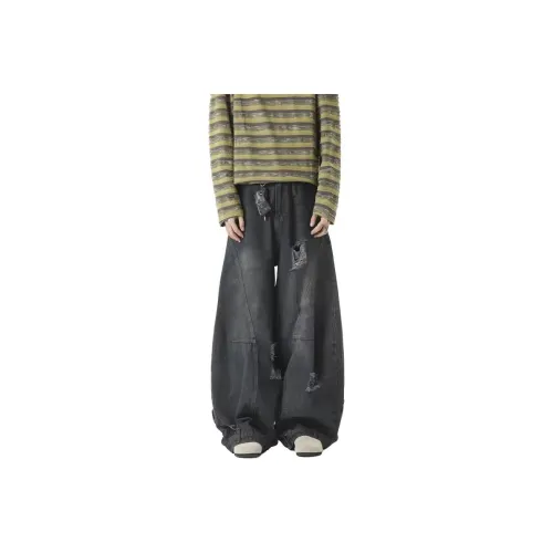 KAIZZGAO Черные Мужские Джинсы