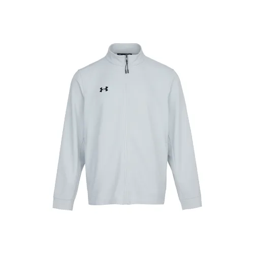 Under Armour Трикотажная ткань Воротник-стойка Куртка Унисекс Серый