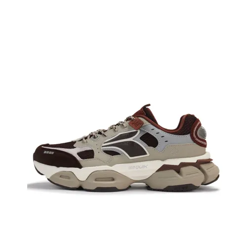 361° Амортизация Износостойкий Низкий Топ Толстая Подошва Кроссовки Мужские Серый Бежевый