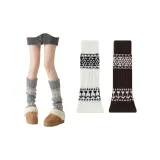 [2 пачки/Светлый Теплый Шерсть/Винтаж Универсальный] Белый + Кофейный