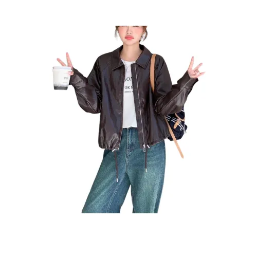 ENPofficial Кожа Куртка Женская