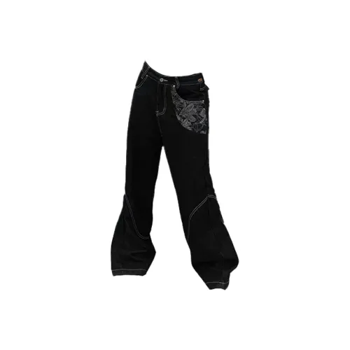 Pen Apricot Черный Унисекс Джинсы