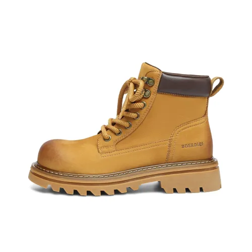 BOERDIQI Желтые ботинки Короткий Мартин Boot 4CM Женские