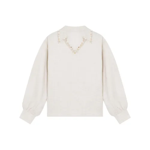 GZQJ Абрикос Женские Рубашки