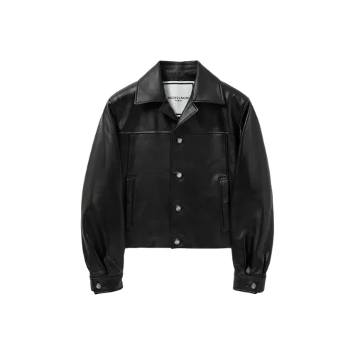 WOOYOUNGMI Укороченная кожаная куртка кожаная куртка женская