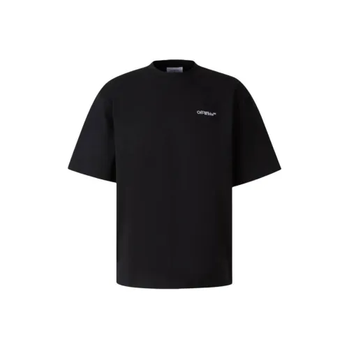 Off Белый Черный Мужские T-рубашки