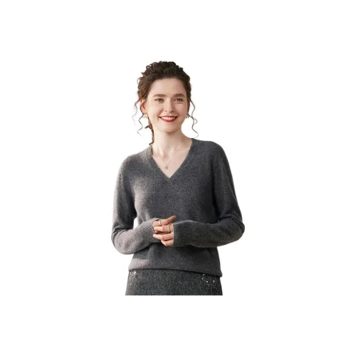 H YXIANG Кашемир Свитер Женские