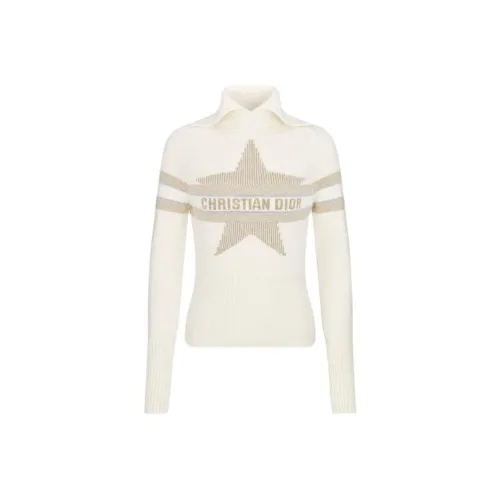 DIOR Экрю Женские Свитера