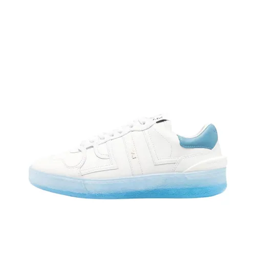 Lanvin Глина Низкий Топ Стильные Скейтбординги Женские Белый Синий