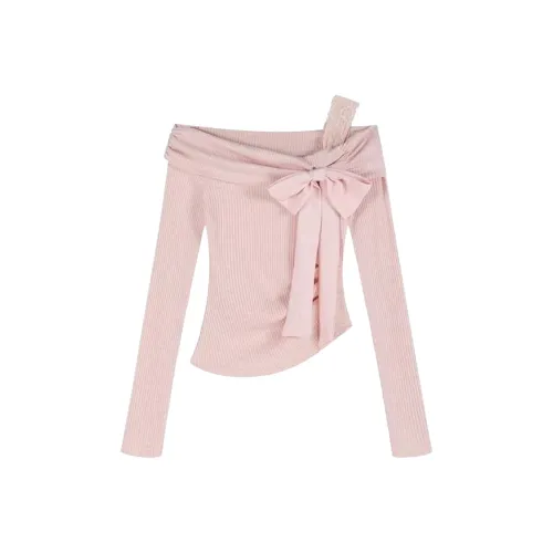 Wang Leshi Розовый Женский Трикотаж