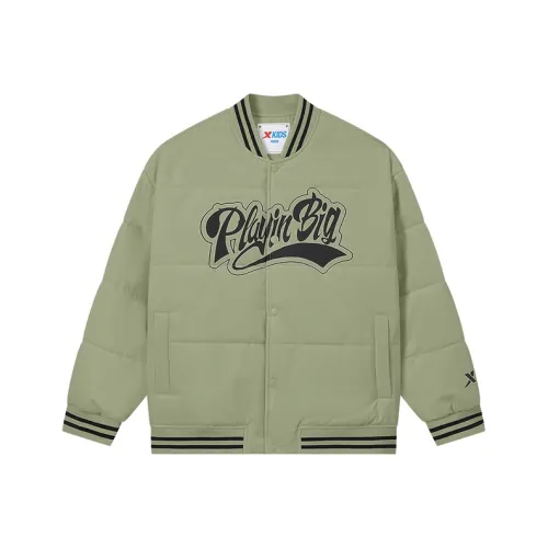 XTEP Хлопковый пуховик 120 175 Песочный чайный зеленый Детский