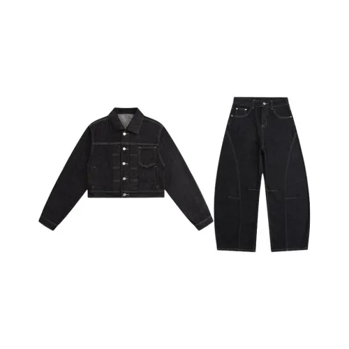 RJVO Темно-синий женский повседневный костюм