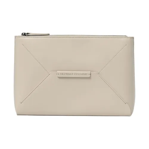 BRUNELLO CUCINELLI Classic Clutch Standard Women's Beige