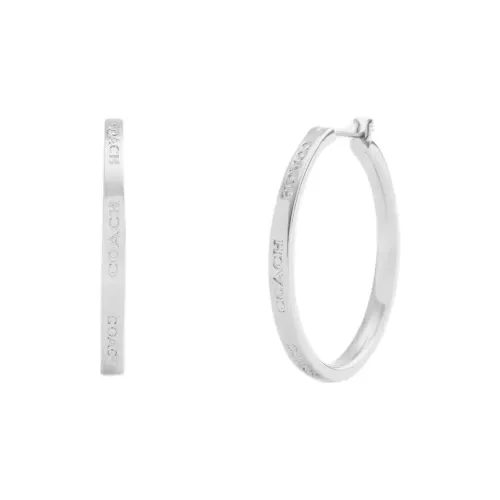 COACH Серьги из латуни с покрытием женские серебряные