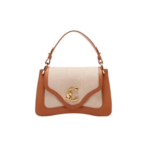 COCCINELLE C ME Холст Сумка через плечо Сумка Маленькая Женская Светло-Коричневый Естественный