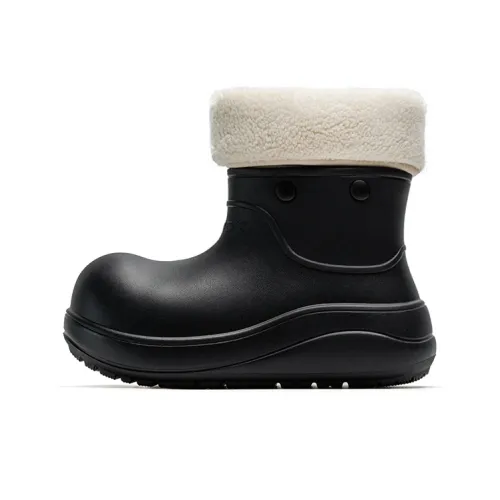 Mule Donkey Термический Водонепроницаемый Короткий Снегобут Женские Черный