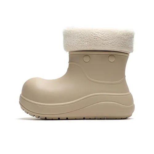 Mule Donkey Термостойкий Водонепроницаемый Короткий Снегобут Женские Светлый хаки