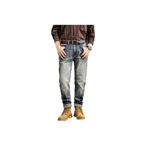 ZENGZHI Джинсы Облегающий крой Прямой крой Унисекс