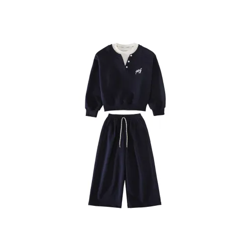 TELENT Темно-синий белый и белый Шаль Kids Повседневная спортивная одежда