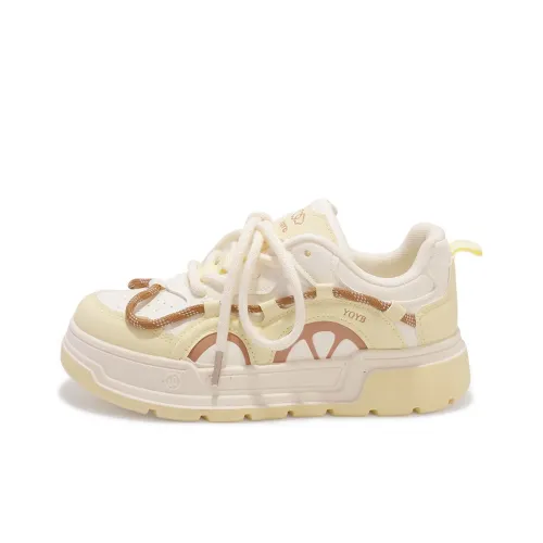 JIONGSEN Противоскользящие низкие кроссовки для скейтбординга женские желтые