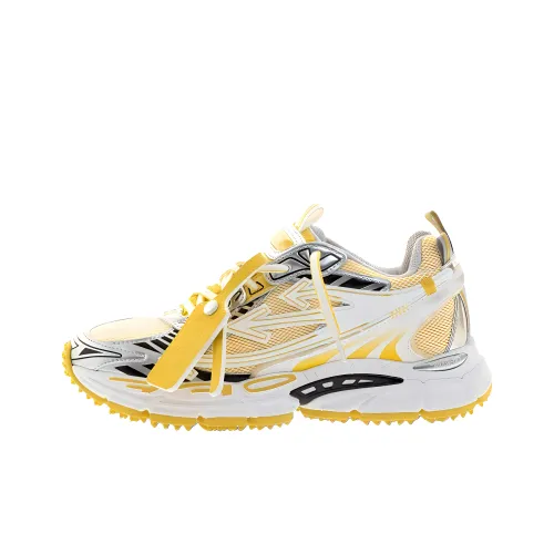 OFF Белый Be Правая сторона Спина Низкий Топ Повседневная обувь Мужская Желтая