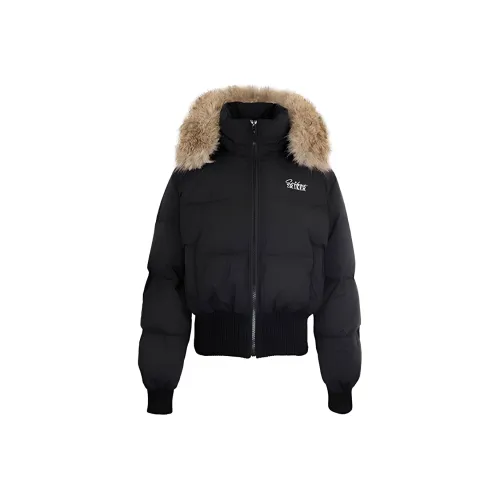 DGMZ Черный хлопковый пуховик Женские пуховики (пуховики)