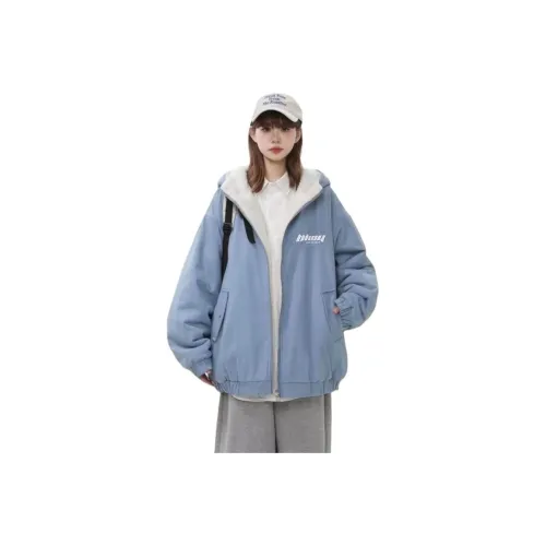 STYUW Синий Двусторонний Женский Пуховик