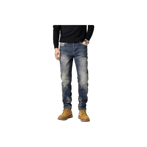 ZENGZHI Джинсы Облегающий крой Прямой крой Унисекс