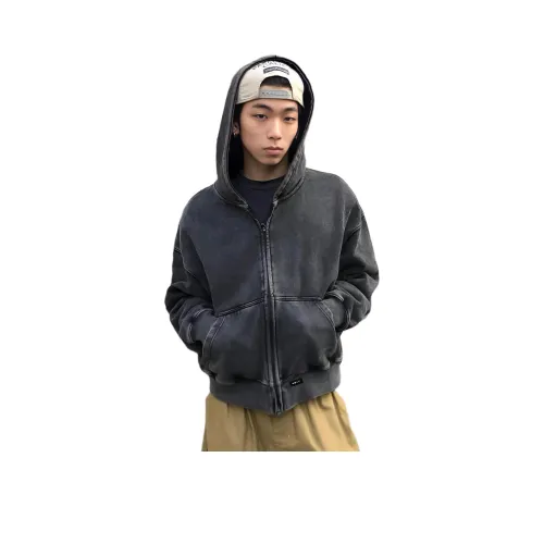 DEMAVIE Выстиранный Черный Унисекс Свитшоты