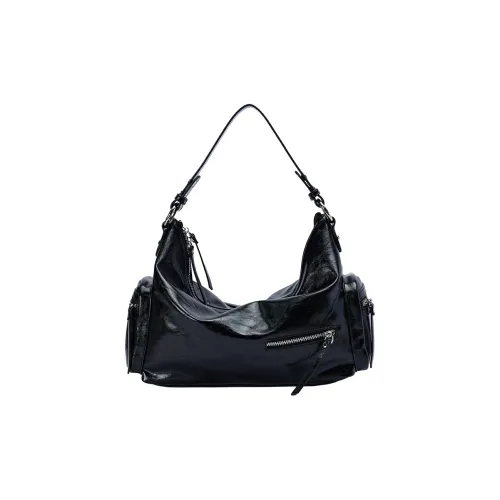 URBAN REVIVO Сумка через плечо из искусственной кожи среднего размера женская черная темно-кофейная коричневая