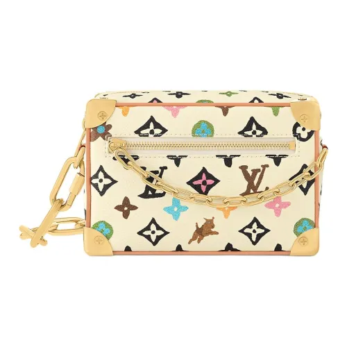 LOUIS VUITTON Tyler Коллаборация SOFT TRUNK Корова Кожа Коробка Сумка Сумка через плечо Мини Унисекс Многоцветный
