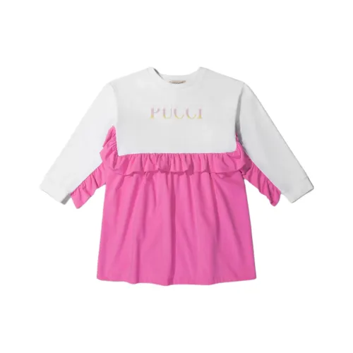 EMILIO PUCCI Розово-белые Платья для девочек