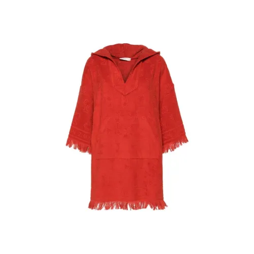 Zimmermann SS24 Длинное платье с длинными рукавами женское красное