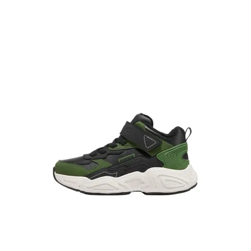 Skechers Kids Air Cooled Противоскользящая Устойчивая к износу Детская Хлопковая Обувь Черная Зеленая