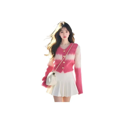 DEDY Розовый Кардиган Женский Трикотаж