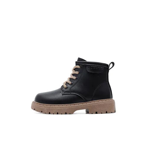 BOBDOG Мартин Boot Аbrasion Resistant Водонепроницаемый Slip Resistant Anti KICK MID Топ Детские кожаные сапоги