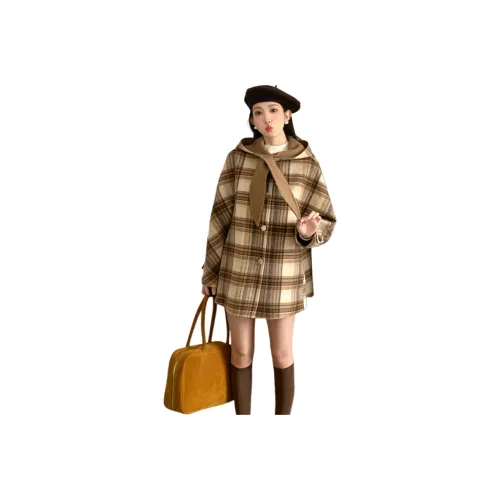 HUICUIGE Хаки Женское Пальто