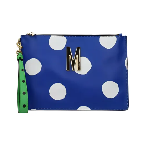 MOSCHINO Кожа Клатч Женский Синий
