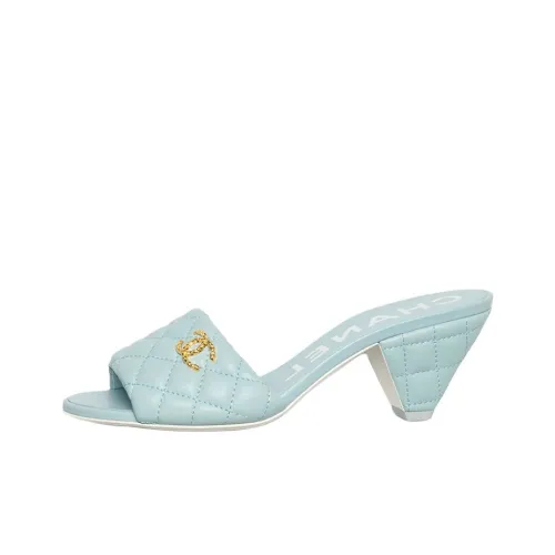 CHANEL Слипоны Женские Синие